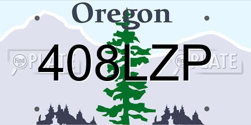 408LZP Oregon License Plate