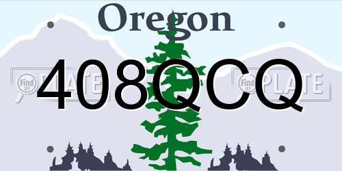 408QCQ Oregon License Plate