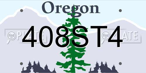 408ST4 Oregon License Plate