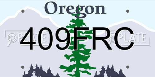409FRC Oregon License Plate