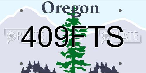 409FTS Oregon License Plate