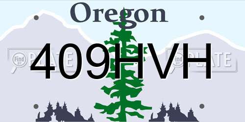 409HVH Oregon License Plate