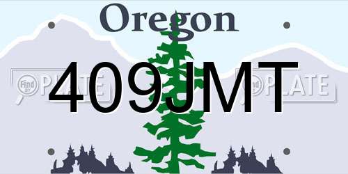 409JMT Oregon License Plate