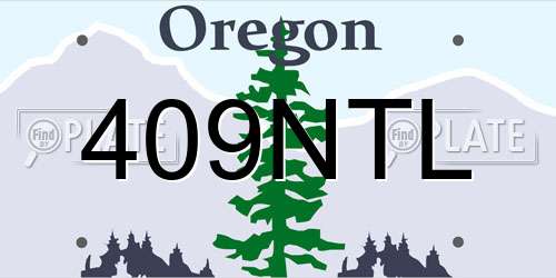 409NTL Oregon License Plate