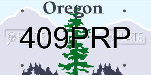 409PRP Oregon License Plate