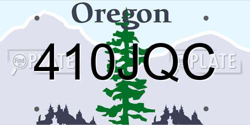 410JQC Oregon License Plate