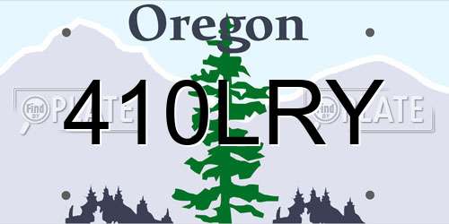 410LRY Oregon License Plate