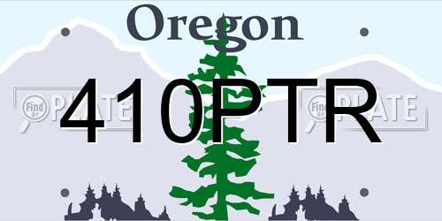 410PTR Oregon License Plate