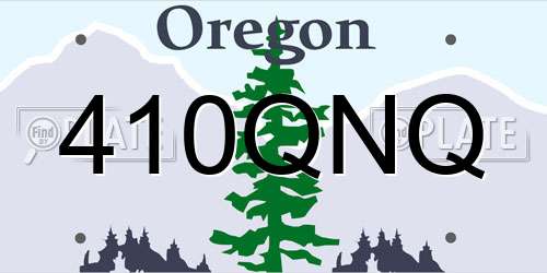 410QNQ Oregon License Plate