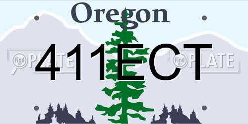 411ECT Oregon License Plate
