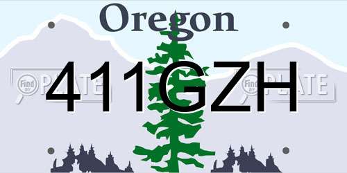 411GZH Oregon License Plate