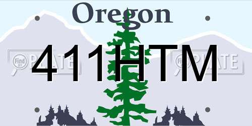 411HTM Oregon License Plate