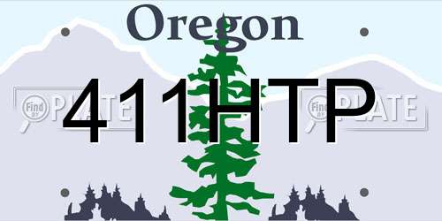 411HTP Oregon License Plate