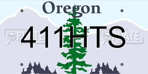 411HTS Oregon License Plate