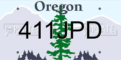 411JPD Oregon License Plate