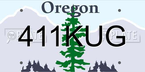 411KUG Oregon License Plate