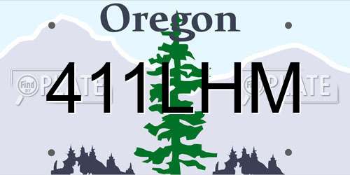 411LHM Oregon License Plate
