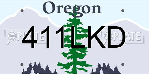 411LKD Oregon License Plate