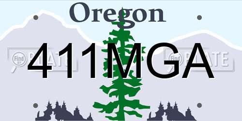 411MGA Oregon License Plate
