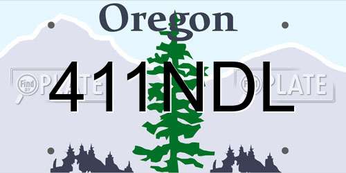 411NDL Oregon License Plate