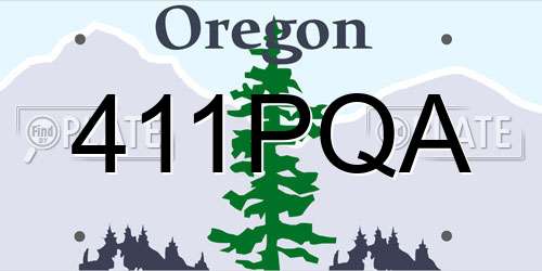 411PQA Oregon License Plate