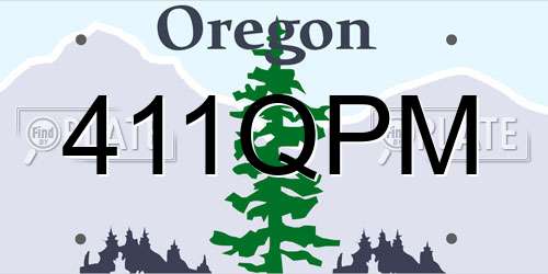 411QPM Oregon License Plate