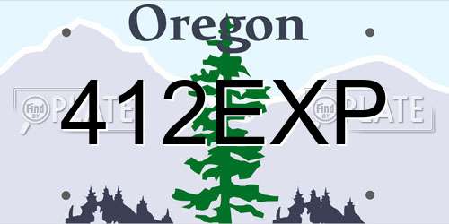 412EXP Oregon License Plate