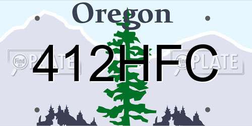 412HFC Oregon License Plate