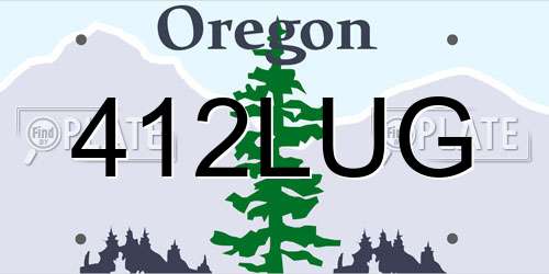 412LUG Oregon License Plate