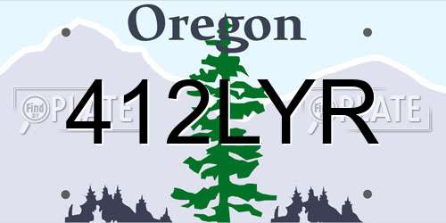 412LYR Oregon License Plate