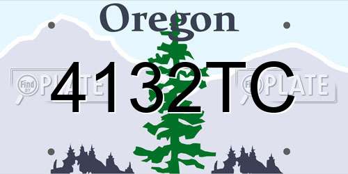 4132TC Oregon License Plate