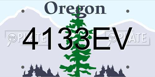 4133EV Oregon License Plate