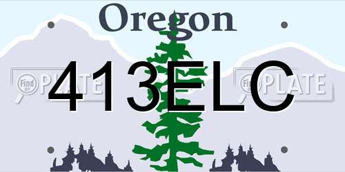 413ELC Oregon License Plate