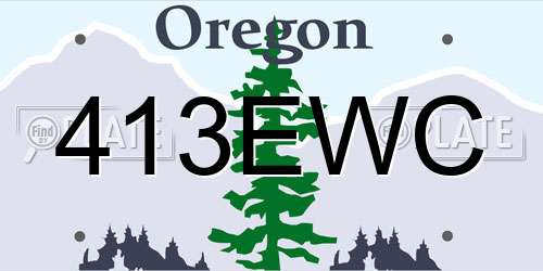 413EWC Oregon License Plate
