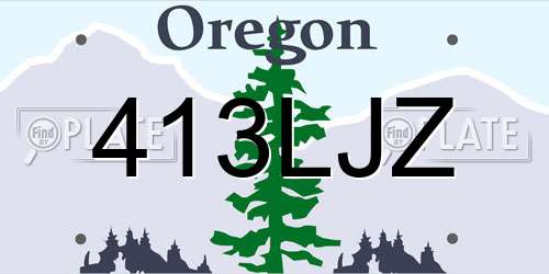413LJZ Oregon License Plate