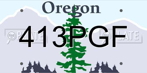 413PGF Oregon License Plate