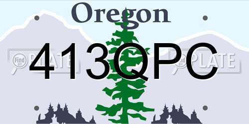413QPC Oregon License Plate
