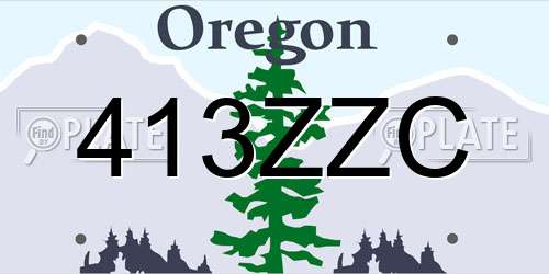 413ZZC Oregon License Plate