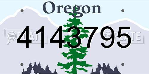 4143795 Oregon License Plate