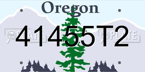 41455T2 Oregon License Plate