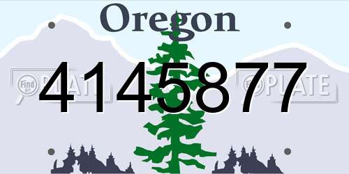 4145877 Oregon License Plate