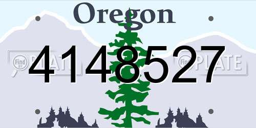 4148527 Oregon License Plate
