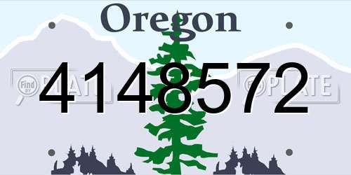 4148572 Oregon License Plate