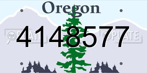 4148577 Oregon License Plate