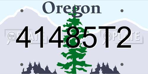 41485T2 Oregon License Plate