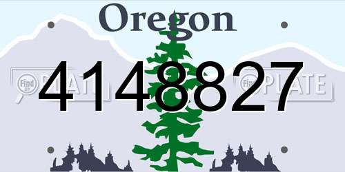 4148827 Oregon License Plate