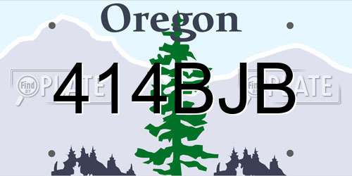414BJB Oregon License Plate