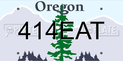 414EAT Oregon License Plate