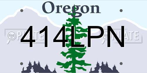414LPN Oregon License Plate