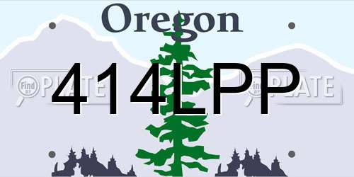 414LPP Oregon License Plate